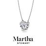 Martha Stewart 1 Carat Heart Shape Lab Grown Diamond Solitaire Necklace In 14K White Gold Image-8