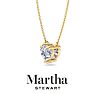 Martha Stewart 1 Carat Heart Shape Lab Grown Diamond Solitaire Necklace In 14K White Gold Image-8