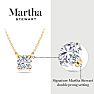 Martha Stewart 1 Carat Emerald Cut Lab Grown Diamond Solitaire Necklace In 14K White Gold Image-3