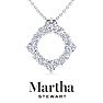 Martha Stewart 4 Carat Lab Grown Diamond Circle Necklace In 14K White Gold Image-1