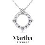 Martha Stewart 4 Carat Lab Grown Diamond Circle Necklace In 14K White Gold Image-2