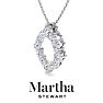 Martha Stewart 4 Carat Lab Grown Diamond Circle Necklace In 14K White Gold Image-5