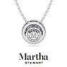 Martha Stewart 2 1/4 Carat Lab Grown Diamond Halo Necklace In 14K White Gold Image-2