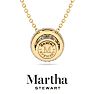 Martha Stewart 2 1/4 Carat Lab Grown Diamond Halo Necklace In 14K Yellow Gold Image-2