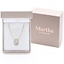 Martha Stewart 2 1/4 Carat Oval Shape Lab Grown Diamond Halo Necklace In 14K Yellow Gold Image-4