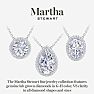 Martha Stewart 2 1/4 Carat Oval Shape Lab Grown Diamond Halo Necklace In 14K Yellow Gold Image-5
