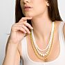 Martha Stewart Three Strand Pearl and Ball Necklace In Gold Image-7