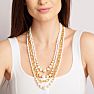 Martha Stewart Four Strand Pearl and Chain Necklace In Gold, Long Image-7