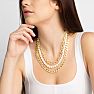 Martha Stewart Three Strand Pearl and Chain Necklace In Gold Image-7