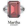 Martha Stewart 10 1/4 Carat Emerald Cut Garnet and Lab Grown Diamond Ring In Sterling Silver Image-1