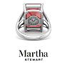 Martha Stewart 10 1/4 Carat Emerald Cut Garnet and Lab Grown Diamond Ring In Sterling Silver Image-10