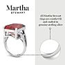 Martha Stewart 10 1/4 Carat Emerald Cut Garnet and Lab Grown Diamond Ring In Sterling Silver Image-4