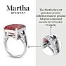 Martha Stewart 10 1/4 Carat Emerald Cut Garnet and Lab Grown Diamond Ring In Sterling Silver Image-6