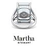 Martha Stewart 10 1/4 Carat Emerald Cut Aquamarine and Lab Grown Diamond Ring In Sterling Silver Image-10