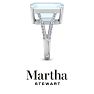 Martha Stewart 10 1/4 Carat Emerald Cut Aquamarine and Lab Grown Diamond Ring In Sterling Silver Image-11