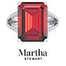 Martha Stewart 10 1/4 Carat Emerald Cut Ruby and Lab Grown Diamond Ring In Sterling Silver Image-1