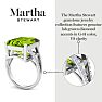 Martha Stewart 10 1/4 Carat Emerald Cut Peridot and Lab Grown Diamond Ring In Sterling Silver Image-6