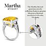 Martha Stewart 10 1/4 Carat Emerald Cut Citrine and Lab Grown Diamond Ring In Sterling Silver Image-6