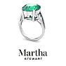 Martha Stewart 10 1/4 Carat Oval Shape Emerald and Lab Grown Diamond Ring In Sterling Silver Image-8