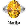 Martha Stewart 10 1/4 Carat Oval Shape Citrine and Lab Grown Diamond Ring In Sterling Silver Image-1