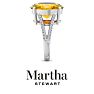 Martha Stewart 10 1/4 Carat Oval Shape Citrine and Lab Grown Diamond Ring In Sterling Silver Image-11