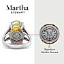 Martha Stewart 10 1/4 Carat Oval Shape Citrine and Lab Grown Diamond Ring In Sterling Silver Image-2