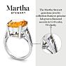 Martha Stewart 10 1/4 Carat Oval Shape Citrine and Lab Grown Diamond Ring In Sterling Silver Image-6