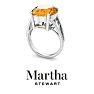 Martha Stewart 10 1/4 Carat Oval Shape Citrine and Lab Grown Diamond Ring In Sterling Silver Image-8