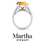 Martha Stewart 10 1/4 Carat Oval Shape Citrine and Lab Grown Diamond Ring In Sterling Silver Image-9