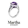Martha Stewart 5 1/2 Carat Pear Shape Amethyst and Lab Grown Diamond Ring In Sterling Silver Image-8