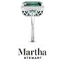 Martha Stewart 7 1/3 Carat Emerald Cut Emerald and Lab Grown Diamond Halo Ring In Sterling Silver Image-11