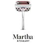 Martha Stewart 7 1/3 Carat Emerald Cut Ruby and Lab Grown Diamond Halo Ring In Sterling Silver Image-11