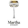 Martha Stewart 7 1/3 Carat Emerald Cut Citrine and Lab Grown Diamond Halo Ring In Sterling Silver Image-11