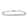 1 Carat Lab Grown Diamond Paperclip Link Bracelet In Sterling Silver, 7 Inches Image-1