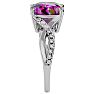 4 Carat Cushion Shape Mystic Topaz Ring With Diamonds In 10 Karat White Gold Image-4