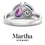Martha Stewart 2 Carat Pink Sapphire and Blue Topaz Two Stone Ring In Sterling Silver Image-9