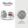 Martha Stewart 3 3/4 Carat Emerald and Ruby Two Stone Ring In Sterling Silver Image-2
