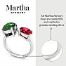 Martha Stewart 3 3/4 Carat Emerald and Ruby Two Stone Ring In Sterling Silver Image-4