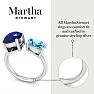Martha Stewart 3 3/4 Carat Sapphire and Blue Topaz Two Stone Ring In Sterling Silver Image-4