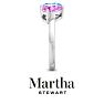 Martha Stewart 2 Carat Blue Topaz and Pink Sapphire Two Stone Ring In Sterling Silver Image-10