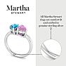 Martha Stewart 2 Carat Blue Topaz and Pink Sapphire Two Stone Ring In Sterling Silver Image-4