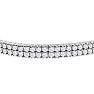 Estate Jewelry 2 Carat Diamond Double Row Flexible Bangle Bracelet In 14K White Gold Image-2