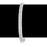 Estate Jewelry 2 Carat Diamond Double Row Flexible Bangle Bracelet In 14K White Gold Image-6