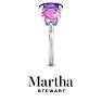 Martha Stewart 5 Carat Oval Shape Amethyst, Pink Sapphire and Lab Grown Diamond Three Stone Plus Ring In Sterling Silver Image-11
