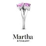 Martha Stewart 3 3/4 Carat Pink Sapphire Three Stone Cluster Ring In Sterling Silver Image-9