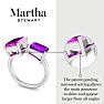 Martha Stewart 4 1/2 Carat Pink Sapphire and Amethyst Two Stone Ring In Sterling Silver Image-3
