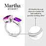 Martha Stewart 4 1/2 Carat Pink Sapphire and Amethyst Two Stone Ring In Sterling Silver Image-4