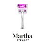Martha Stewart 4 1/2 Carat Pink Sapphire and Amethyst Two Stone Ring In Sterling Silver Image-9