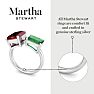 Martha Stewart 4 1/2 Carat Ruby and Emerald Two Stone Ring In Sterling Silver Image-4