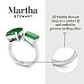 Martha Stewart 4 1/2 Carat Emerald Two Stone Ring In Sterling Silver Image-4